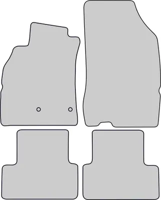 Produktbild von Exclusive Design Fußmatten passend für Renault Mégane 3 Typ Z ab Bj. 2008-2015, Naht:Silber. Deluxe Velours