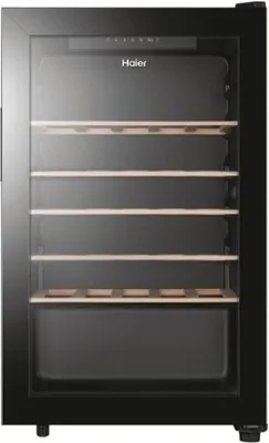 Produktbild von Haier Wine Bank 50 Series 3 HWS33GG, Weinkühler mit Kompressor, Freistehend, 33 Flasche(n), G, Schwarz, Schwarz