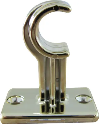 A single curtain rod bracket on a white background.