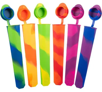 6er-Set Silikon-Eislutscherformen, DIY-Eis, BPA-frei
