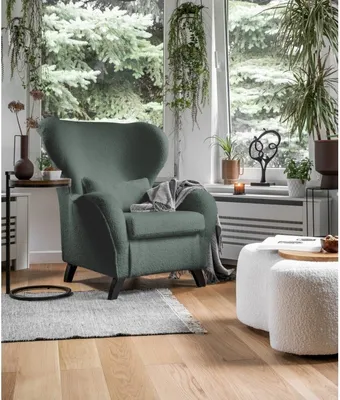 Produktbild von MIUFORM Miuf Bouclé - Sessel - 92x92cm - Salbei - Loungesessel Polstersessel