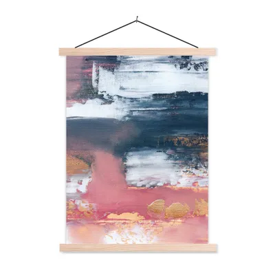Produktbild von MuchoWow® Textilposter Abstrakt - Malerei - Design 120x160 cm mit holzfarbenen Rahmen - Plakatkarton