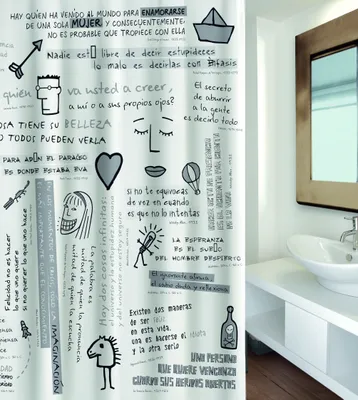Immagine prodotto di MSV Tenda da doccia Premium in tessuto antimuffa - Antibatterica, lavabile, 100% impermeabile - Poliestere, grigio "Idea" 180x200cm -  Spain