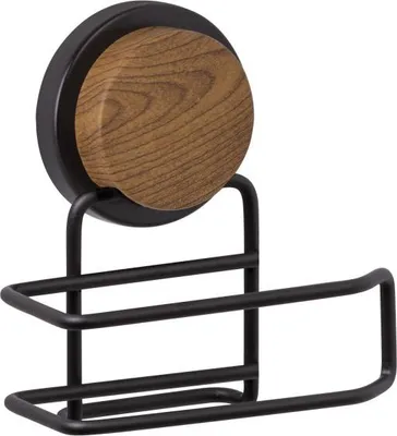 Obrázek produktu pro Držák toaletního papíru Metalife MGS-708W, 14x8x12 cm, černý/dřevěný