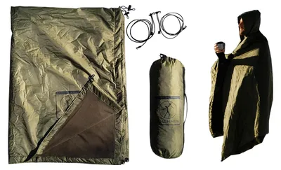 Immagine prodotto di Bushmen THERMO - Poncho Blanket™ isolato, mantiene caldi e asciutti Accessori
