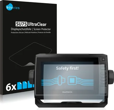 Produktbild von 6x Für Garmin ECHOMAP UHD 72cv Schutzfolie Savvies Displayschutz Display Schutz Folie Klar Transparent