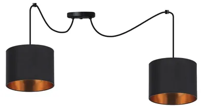 Zdjęcie produktu dla Żyrandol Candida czarno-złoty 2xE27x40W tkanina wym:130x100x100cm IP20 Candellux