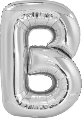 Image de Ballon B argenté - 88cm