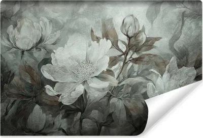 Produktbild von Muralo Vlies Fototapete BLUMEN Blätter Pflanzen Natur Vintage Stil Br. 254cm x Hö. 184cm