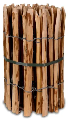 Produktbild von Staketenzaun aus Holz, 60 cm hoch, Teichumrandung aus Haselnuss, 5 m lang, Gartenzaun, Lattenabstand ca. 7-9 cm, witterungsbeständig