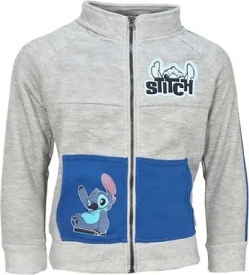 Produktbild von Disney Lilo u Stitch Jungen Reißverschluss Jacke Pullover Sweater – Grau / 104