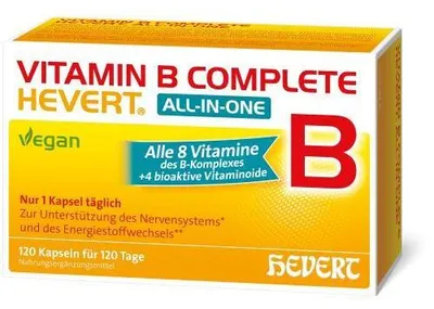 Zdjęcie produktu dla Witamina B Complete Hevert All-In-One Capsules 120 kapsułek