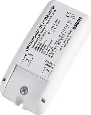 Obrázok produktu pre Osram 4050300618111, Vnútorný, 220-240 V, 50/60 Hz, 20 W, 24 V, 10 A