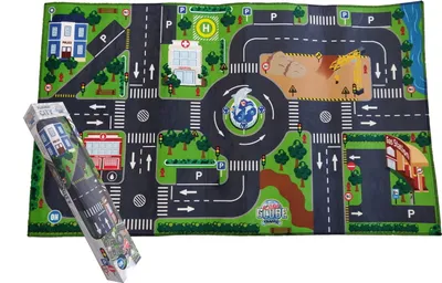Produktbild von Großstadt Straße Spielteppich mit LED Licht