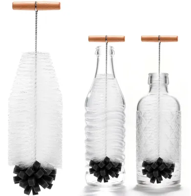 Flashenbürste 35 cm – Schwammborsten für Glas & Kunststoff
