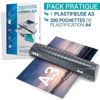 Image de Texet A78211-2X21V, appareil de laminage professionnel pour 200 feuilles DIN A4, couleur noire