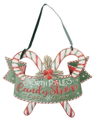 Obrázek produktu pro Clayre & Eef Textová cedule 36 x 1 x 27 cm, zelená, kovová