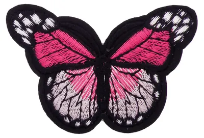 Produktbild von 1 Schmetterling Aufbügler, Applikation, 48x70mm, freie Farbwahl, Farbe:himbeer
