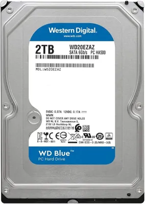Produktbild von WD Blue 3,5' HDD 2TB SATA III 256Mb Cache 5400U/min WD20EZAZ