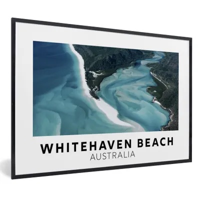 Produktbild von MuchoWow® Gerahmtes Poster Australien - Strand - Wasser 90x60 cm - Poster mit Schwarzem Bilderrahmen Wandposter Rahmen Foto Bilder - Fotorahmen - Foto-Plakat