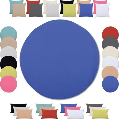 Produktbild von Kissenhülle (Serie Ellen) Ø 40cm Zierkissenhülle Dekokissenhülle Dekokissen, Farbe: Blau