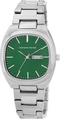 Produktbild von Leonardo Verrelli Tonneau-Herrenuhr, Edelstahlarmband