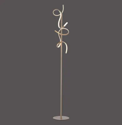 Zdjęcie produktu dla Lampa podłogowa LED, matowy mosiądz, z możliwością ściemniania, wys. 156 cm