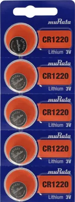 Produktbild von 5 Stück CR1220 Lithium Batterie IEC CR1220, 3 Volt max. 38mAh, 12x2mm