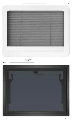 Produktbild von Ausziehfenster, Aluminiumlegierung, gehärtetes Glas, Schwarz