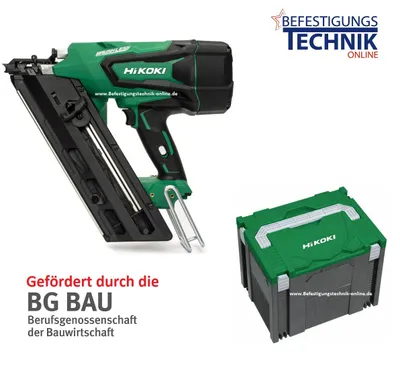 Image de 34° HiKoki 18V Basic cloueur sans fil cloueur à bande 50-90mm NR1890DBCLW3Z BG-Bau