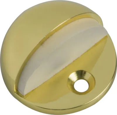 Produktbild von Türstopper Bodentürstopper Ausführung in Gold glänzend Gummi weiß Türpuffer aus Metall