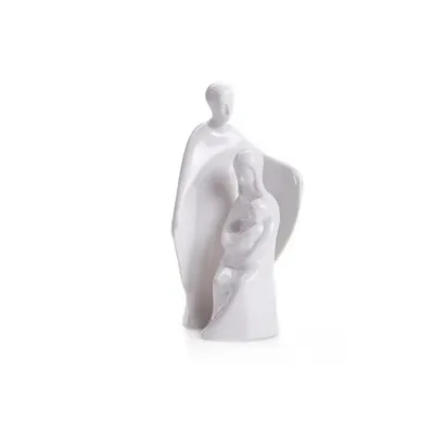 Obrázek produktu pro Porcelánová figurka rodiny, moderní, bílá, 19 × 13 cm