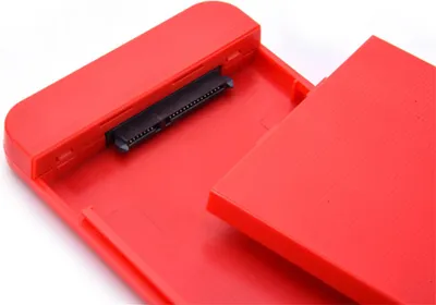 Obrázok produktu pre 2.5-palcový kryt pevného disku USB3.0 Externý SATA HDD/SSD kryt Vysokorýchlostný prenos Beznástrojový dizajn ABS Shell Red (neobsahuje pevný disk)