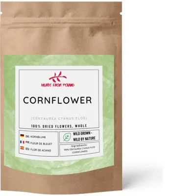Produktbild von Herbs from Poland Kornblumenblüte – Unterstützt Augen & Haut, Sanft entwässernd, Entzündungshemmend, 100% Natürlich – 1000g