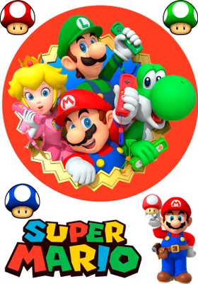 Produktbild von "SUPER MARIO." Tortenaufleger Geburtstag,
