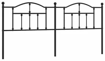 Produktbild von vidaXL Ersatz-Kopfteil Metall Schwarz 193 cm