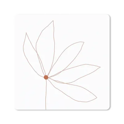 Produktbild von MuchoWow® Mauspad Mousepad Minimalismus - Blumen - Linienkunst 20x20 cm - Mousepads - Maus Mat - Pad - Mausunterlage - Desk Mat - Bureauartikeln