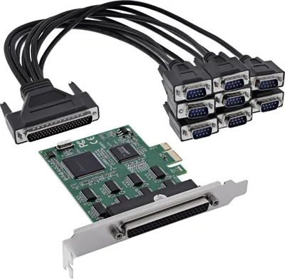 Image de Carte d'interface InLine®, PCIe x1 vers 8× RS-232, connecteurs D-Sub 9