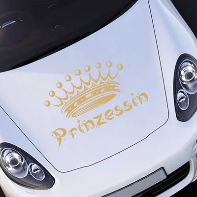 Produktbild von Aufkleber - Autoaufkleber "Prinzessin" 100cm x 60cm gold - Tuning Carystyling Heckscheibe Auto