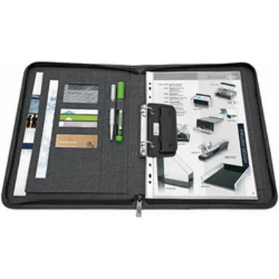 Produktbild von Wedo 58 352412, Polyester, Grau, A4, Reißverschluss, 280 mm, 47 mm
