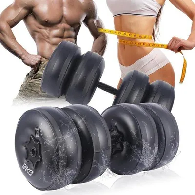 Image de Haltères de fitness réglables 10-35 kg, étanches, portables, 2 en 1