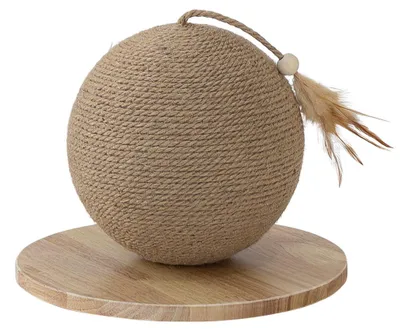Produktbild von Nobby Katzenspielzeug Kratzkugel Ø 29 × 21,5 cm natur/beige
