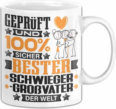 Produktbild von Schwiegergroßvater Geschenk Lustiger Spruch für Schwiegergroßvater Geschenkidee Bester Schwiegergroßvater Der Welt (Weiß)