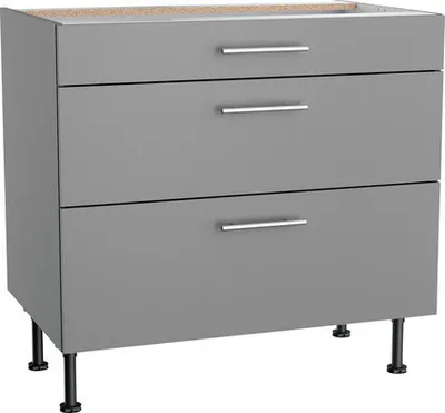 Produktbild von Optifit Schubladenunterschrank Mats825 BxTxH 90 x 58,4 x 87 cm basaltgrau matt zerlegt KFMA U936-8E+