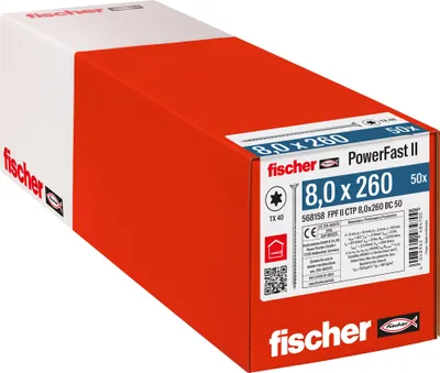 Zdjęcie produktu dla Fischer 568158, Śruba, Stal ocynkowana, Drewno, Cynk, Gwint częściowy, Główka stożkowa