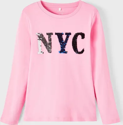 Produktbild von NAME IT Langarm Pailletten Jersey Oberteil NKFOSILIA Größe: 110
