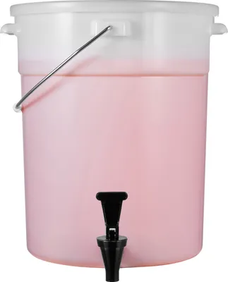 Image de SucceBuy Distributeur de boissons, 5 gallons, distributeur de boissons pour fêtes, plastique, robinet & couvercle, jus, thé, eau, restaurants, hôtels