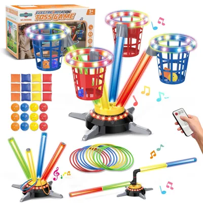 3-in-1 Wurfspiel-Set mit Licht & Musik für Kinder