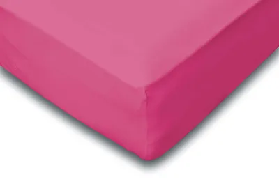 Produktbild von Eleganzzz Spannbetttuch Jersey Stretch – Rosa  – 90x210/220 - 100x200  – 35 cm Eckhöhe – 100% Baumwolle