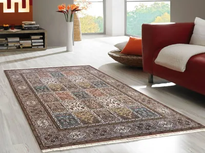 Produktbild von Teppich BACHTIARI | Farbe: Beige; Größe: 70 x 140 cm | strapazierfähig und leicht zu reinigen | Wohnzimmer | Schlafzimmer